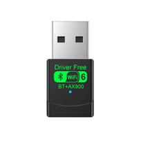 900Mbps USB WiFi6 Bluetooth 5.4 Adapteris 2 viename Donglas Dviejų dažnių 2,4 GHz 5 GHz USB tinklo plokštė Belaidis WLAN imtuvas Be tvarkyklių