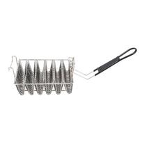 6 Shells Deep Fryer Taco Holder Basket V Shaped Stainless Steel Detachable Long Handle Dishwasher L