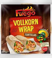 "Fuego" - viso grūdo tortilijos, 6 25 cm skersmens vyniotiniai, puikus pagrindas meksikietiškiems patiekalams, 1 x 370 g