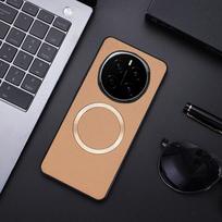 Dėklas Huawei Magic 7 Lite 6 Pro belaidžiam įkrovimui Odinis telefono smūgiams atsparus dėklas Honor X60 200 Pro X9C minkštas buferis telefono apsauga galinis dangtelis For Magic 7 Lite ruda