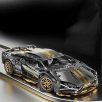 Technic Sportinio automobilio konstruktoriaus kaladėlės žaislai 1:14 Juodo Aukso MOC Konstruktorius Lenktyninio Automobilio Modelis Superautomobiliai kaip Gimtadienio Dovanos Berniukams ir Suaugusiems No Box