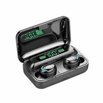 F9 TWS Bluetooth ausinės Belaidės ausinės su HiFi bosu, jutikliniu valdymu, laisvų rankų įranga, įkrovimo dėklas, skaitmeninis ekranas juoda