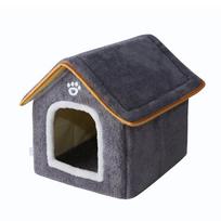 Cats and Dogs House House Small Dog Four Seasons General Can Be Dismantled and Washed Dog House Pet Supplies S-30x30x34cm pilka