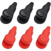 Izoliaciniai gaubteliai laidams raudoni ir juodi akumuliatoriaus poliaus gaubteliai automobilio akumuliatoriaus kabelių antgaliai akumuliatoriaus poliaus gaubtas automobilio 4.9*2.5*1.4cm,3Pack juoda/raudona
