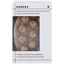 Korres Seaweed Grains & Kaffeine eksfoliacinis muilas celiulitui 125 g
