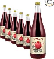 "Granar" 6 x 1 litras granatų sulčių iš granatų sėklų, natūraliai drumstos, šalto spaudimo, nefiltruotos, 100 % granatų sultys