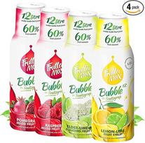 4 x 500 ml FruttaMax gėrimų sirupas Vaisių sirupo koncentratas Granatų aviečių citrinų šeivamedžių mėtų mažiau cukraus, 60 % vaisių, tinka sodos aparatui