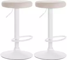 2 baro kėdžių rinkinys Ponte velvet white