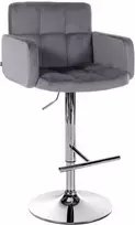 Baro kėdė Los Andželas aksomas chromas