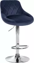 "Lazio" aksominė baro kėdė chromas