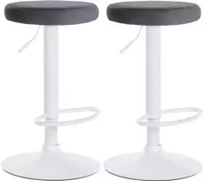 2 baro kėdžių rinkinys Ponte velvet white