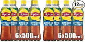 "Lipton Ice Tea Lemon", vienkartinė ledinė arbata su citrinų skoniu (6 x 0,5 l) (2 vnt.)