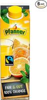 "Pfanner Fairtrade" apelsinų sultys (1 x 1 l) - 100 % apelsinų - daug vitamino C - gaivus vaisių gėrimas (6 vnt.)
