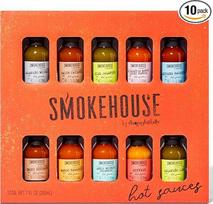 "Thoughtfully" - "Smokehouse" aštrių padažų rinkinys - degustacinis rinkinys su 10 skirtingų aštrių padažų