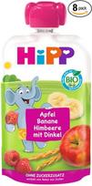 "HiPP Organic" vaikams "HiPPiS" su pilno grūdo obuoliais, bananais, avietėmis ir spelta kviečiais - "Eddi Elephant" 100 g; 8 pakuočių (8 x 100 g)