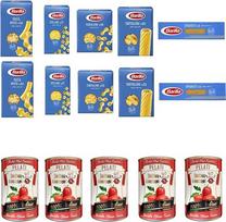 Bandomoji pakuotė Makaronai "Barilla Italian" (10 x 500 g) 5 rūšių makaronai (Spaghetti-Tortiglioni-P.Mista-Stelline Colour Line) + "Italian Gourmet" 100 % itališkų nuluptų pomidorų skardinės 5 x 400 g