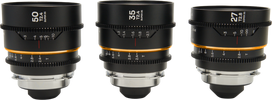 Laowa NanomorphÂ S35 PrimeÂ 3 LensÂ BundleÂ (27mm, 35mm, 50mm) (Amber) Arri PL (Default) + EF