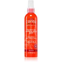 CANTU Shea Butter Shine&Hold mist drėkinamoji dulksna banguotiems ir garbanotiems plaukams blizgesio suteikianti priemonė 237 ml