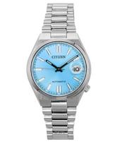 Citizen Tsuyosa Nerūdijančio plieno šviesiai mėlyno ciferblato automatinis vyriškas laikrodis NJ0200-50L šviesiai mėlyna spalva
