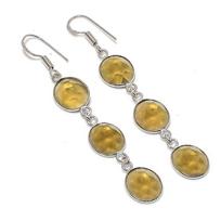 Smoky Topaz Handmade 925 Sterling Silver Jewelry Earring 2.80  S2u11