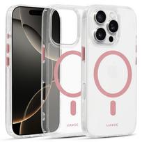 Liavec Glossy Magsafe Clear dėklas skirtas Apple iPhone 16 Pro rožinės spalvos