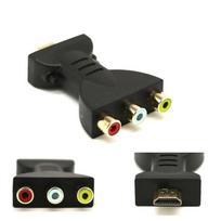 Su HDMI suderinamas su RCA konverteris AV/RGB/RC vaizdo dėžutės HD keitiklio adapteris juoda