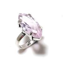 Natural Pink Kunzite Gemstone Handmade 925 Sterling Silver Ring Size 10 k7D28