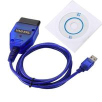 Automobilio USB Vag-Com sąsajos kabelis KKL VAG-COM 409.1 OBD2 II OBD diagnostikos skaitytuvas Auto Cable Aux mėlyna
