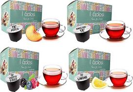 "Caffè Vulcanus" - 60 kapsulių arbatos mišinio, angliškos arbatos, persikų arbatos, citrinų arbatos ir uogų arbatos - kapsulės suderinamos su "Nescafe Dolce Gusto