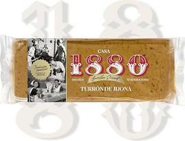 1880 - Turrón de Jijona Rilsan pakuotėje Aukščiausia kokybė Tipiški kalėdiniai saldainiai Rankų darbo receptas 300g