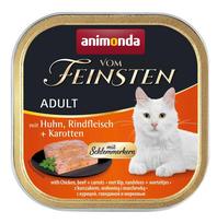 Animonda Vom Feinsten Adult visavertis šlapias pašaras suaugusioms katėms, su vištiena, jautiena ir morkomis, 100g