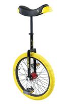 Vienaratis QU-AX Profi ISIS, 20", black, aluminium rim, yellow tyre