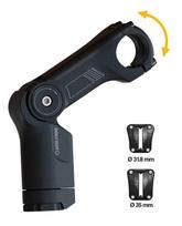 Vairo iškyša By Schulz Stem Alpha Pro SDS adj., black, 95mm, 31.8mm handlebar clamping
