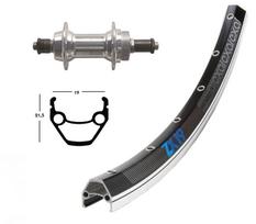 Galinis ratas 28 x 1.75 užsukamam 6/7 blokui, su greitveržle QR 36h, Exal ZX 19 black/silver Niro spokes