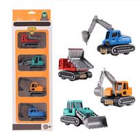 1/64 Lengvojo lydinio automobilio miniatiūrinės inžinerinės transporto priemonės žaislinis lėktuvas modelis berniukas vaikams žaislas gimtadienio dovana 1/64:7.5*4*3.6cm,4Pack orange