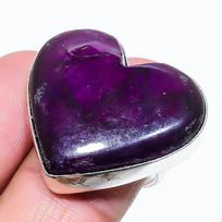 Violetinis Labradoritas Rankų Darbo 925 Sterlingo Sidabro Dovanų Žiedas Dydis 9 u0a61