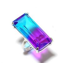 Bi-Color Tourmaline Handmade 925 Sterling Silver Jewelry Ring Size 8 F9y22