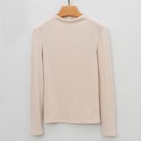 Wool Silk Slim Fit Thermal Velvet Top for Women 170/100B (XXL) pilkšvai balta