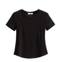 Women's Slim Fit Long Sleeve Herringbone T-Shirt - Round Neck, White, for Spring, Autumn, and Winter. S [up to 90 lbs]