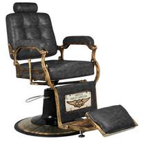 Kirpyklos kėdė Barber Chair Gabbiano Boss Old Leather Black