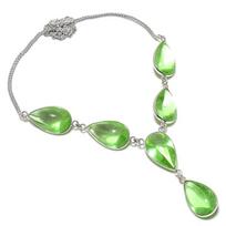 Peridot Handmade 925 Sterling Silver Jewelry Necklace 18  s1j94 green
