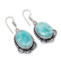 Amazonite Handmade 925 Sterling Silver Jewelry Earring 1.69  v5R14