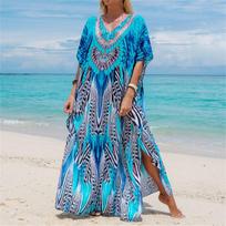 Ladies Loose Beach Cover Up Robe Vacation Sun Shirt Cover Up One Size