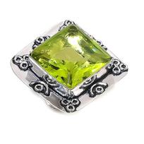 Peridot Handmade 925 Sterling Silver Jewelry Ring Size 7.5 K7u80 yellow