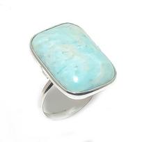 Amazonite Handmade 925 Sterling Silver Jewelry Ring Size 8 i2I08