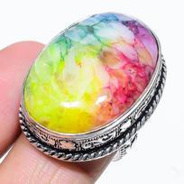 Rainbow Solar Quartz Handmade 925 Sterling Silver Gift Ring Size 7 Y5H78