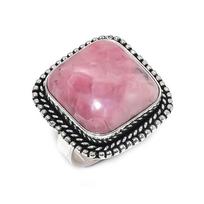 Rhodochrosite Handmade 925 Sterling Silver Jewelry Ring Size 8 R8I95