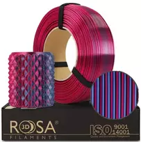 3D plastikas PLA dvipusė mėlyna/fuksijos (Midnight City) 1.75mm 1kg refill pakuotė Rosa3D