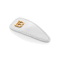 BALMAIN HAIR odinė plaukų segtukas baltas / Printemps Leather Snap Hair Clip White