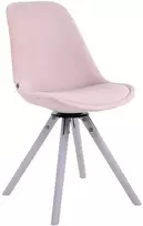 Valgomojo kėdė Troyes Velvet apvali balta